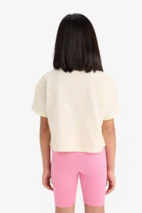 DeFacto Crew Neck Printed Short Sleeve T-Shirt Girl - Image 6