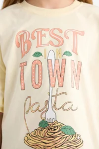 DeFacto Boxy Fit Crew Neck Printed Short Sleeve T-Shirt Girls - Image 5
