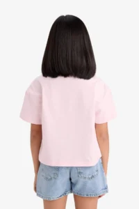 DeFacto Boxy Fit Crew Neck Printed Short Sleeve T-Shirt Girl Child - Image 6