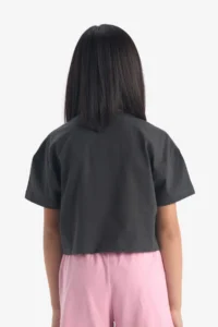 DeFacto Crop Crew Neck Printed Short Sleeve T-Shirt Girls - Image 5