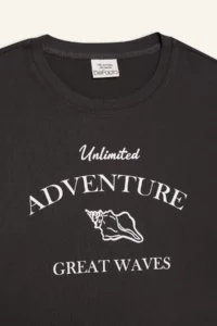 DeFacto Crop Crew Neck Printed Short Sleeve T-Shirt Girls - Image 7