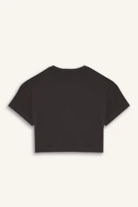 DeFacto Crop Crew Neck Printed Short Sleeve T-Shirt Girls - Image 8