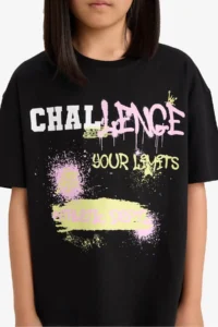DeFacto Oversize Wide Fit Crew Neck Printed Short Sleeve T-Shirt Girl Child - Image 5