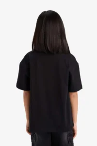 DeFacto Oversize Wide Fit Crew Neck Printed Short Sleeve T-Shirt Girl Child - Image 6