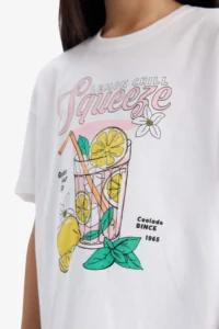 DeFacto Relax Fit Crew Neck Printed Short Sleeve T-Shirt Girls - Image 6