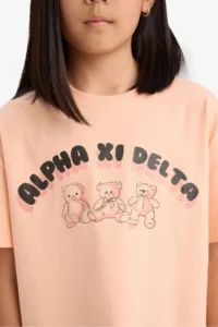 DeFacto Relax Fit Printed Crew Neck Short Sleeve T-Shirt Girls - Image 5