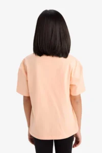 DeFacto Relax Fit Printed Crew Neck Short Sleeve T-Shirt Girls - Image 6