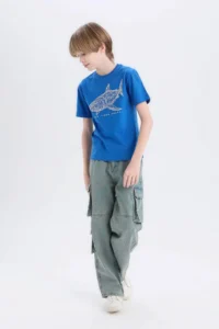 DeFacto Mavi Boys' T-Shirt E0431A8/BE439 - Image 2