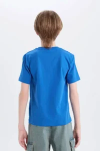 DeFacto Mavi Boys' T-Shirt E0431A8/BE439 - Image 4