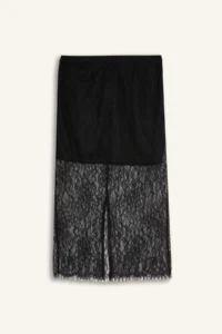 DeFacto Slim Fit Slim Fit Lined Midi Lace Skirt - Image 7