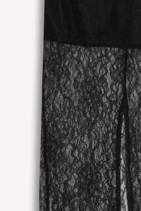 DeFacto Slim Fit Slim Fit Lined Midi Lace Skirt - Image 8