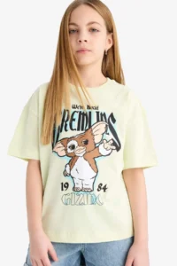 DeFacto Gremlins Oversize Wide Fit Crew Neck Short Sleeve T-Shirt Girls