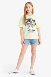 DeFacto Gremlins Oversize Wide Fit Crew Neck Short Sleeve T-Shirt Girls - Image 2