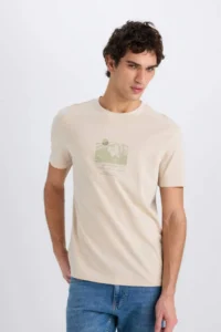 DeFacto 100% Cotton Regular Fit Crew Neck Printed Short Sleeve T-Shirt - Image 3