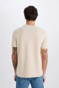 DeFacto 100% Cotton Regular Fit Crew Neck Printed Short Sleeve T-Shirt - Image 6