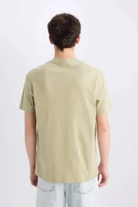 DeFacto 100% Cotton Regular Fit Crew Neck Printed Short Sleeve T-Shirt - Image 4