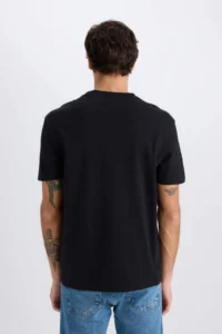 DeFacto 100% Cotton Regular Fit Crew Neck Printed Short Sleeve T-Shirt - Image 6