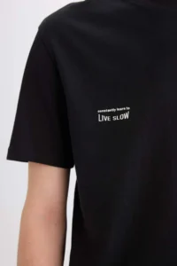 DeFacto 100% Cotton Regular Fit Crew Neck Printed Short Sleeve T-Shirt - Image 5
