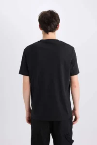 DeFacto 100% Cotton Regular Fit Crew Neck Printed Short Sleeve T-Shirt - Image 6