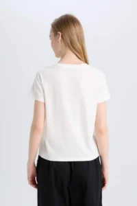 DeFacto 100% Cotton Regular Fit Printed T-Shirt - Image 5