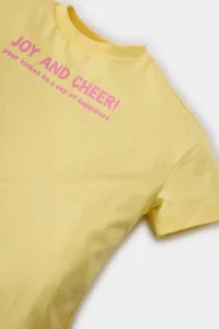 DeFacto Crew Neck Printed Short Sleeve T-Shirt for Baby Girl - Image 2