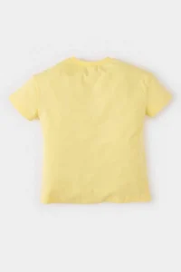 DeFacto Crew Neck Printed Short Sleeve T-Shirt for Baby Girl - Image 3