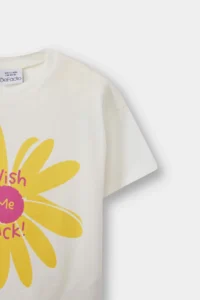 DeFacto Crew Neck Printed Short Sleeve T-Shirt for Baby Girl - Image 2