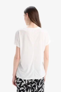 DeFacto Regular Fit Crew Neck Basic Plain Short Sleeve T-Shirt - Image 6