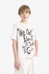 DeFacto Crew Neck Printed Short Sleeve T-Shirt Boy - Image 3
