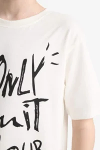 DeFacto Crew Neck Printed Short Sleeve T-Shirt Boy - Image 5