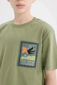 DeFacto Crew Neck Embroidered Short Sleeve T-Shirt Boy - Image 5