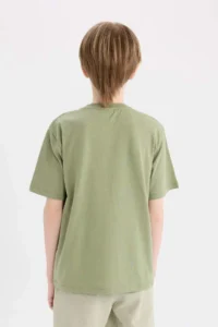 DeFacto Crew Neck Embroidered Short Sleeve T-Shirt Boy - Image 6