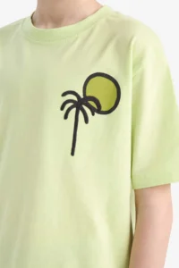 DeFacto Crew Neck Back Printed Short Sleeve T-Shirt Boy - Image 6