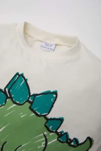 DeFacto Dinosaur Printed Short Sleeve T-Shirt Baby Boy - Image 2