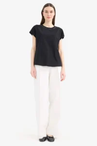 DeFacto 100% Cotton Basic Flared T-Shirt - Image 2