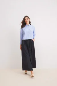 DeFacto A Cut Waist Elastic Parachute Fabric Maxi Hijab Skirt - Image 2