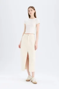 DeFacto Long Fit Jeans LONG Size Skirt - Image 2