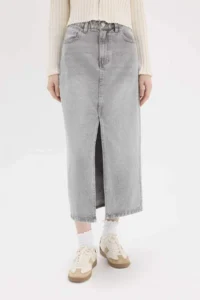 DeFacto Long Fit Midi Jeans Skirt - Image 5