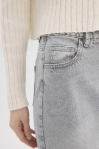 DeFacto Long Fit Midi Jeans Skirt - Image 6