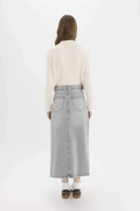 DeFacto Long Fit Midi Jeans Skirt - Image 8