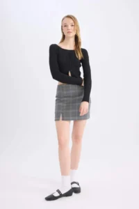 DeFacto Cool Printed High Waist Mini Skirt - Image 2