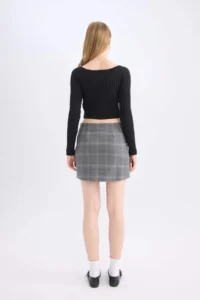 DeFacto Cool Printed High Waist Mini Skirt - Image 6