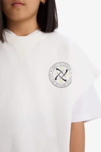 DeFacto Oversize Wide Fit Crew Neck Short Sleeve Printed Sweatshirt Girl Child - Image 5