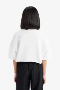 DeFacto Crew Neck Printed Short Sleeve T-Shirt Girls - Image 7