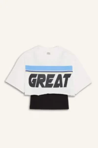 DeFacto Crew Neck Printed Short Sleeve T-Shirt Girls - Image 8