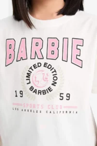 DeFacto Barbie Relax Fit Crew Neck Short Sleeve T-Shirt Girls - Image 5