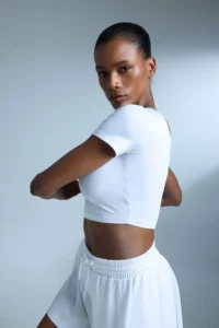 DeFacto Crop Crew Neck Sports Short Sleeve T-Shirt - Image 3