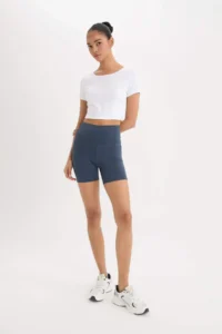 DeFacto Crop Crew Neck Sports Short Sleeve T-Shirt - Image 5