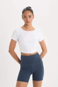 DeFacto Crop Crew Neck Sports Short Sleeve T-Shirt - Image 6