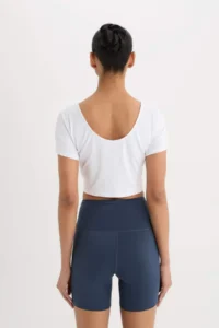 DeFacto Crop Crew Neck Sports Short Sleeve T-Shirt - Image 8